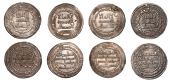 Umayyad, temp. al-Walid I, Dirhams (4), Damascus, 99h, 2.94g/12h, Wasit (3), 97h(2), 2.89g/3h, 2.95g/3h, 99h,...