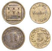 Miscellaneous Tokens and Checks, DEVON, Exeter, St Sidwells, Coach & Horses, J[ohn] Lamacraft, brass Threehalfpence,...
