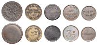 Miscellaneous Tokens and Checks, SOMERSET, Ansford, Waggon and Horses, copper Threepence, ep, 23mm (SPHT 3);...