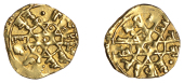 Fatimid, al-Mustansir (427-487h), Quarter-Dinar, stellate type, mint and date off flan, 1.16g (A 722; ICV 838)....