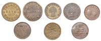 Miscellaneous Tokens and Checks, SOMERSET, Bath, Swan Inn [Broad Street], copper, rev. countermarked t, eg, 21.5mm...