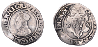 Elizabeth I (1558-1603), Second issue (1561), Groat, 1561, mm. harp, bust 1G, reads re' and mev’, 1.43g/8h (S...