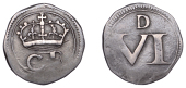 Charles I (1625-1649), Ormonde Money, Sixpence, pellet between c r (?), large mark of value, 2.89g/10h (S 6547; DF...