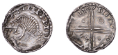 Hiberno-Scandinavian Period, Phase V, Penny, Dublin, in imitation of Long Cross coinage, draped bust left, crozier...