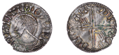 Hiberno-Scandinavian Period, Phase III, Penny, bust left with hooked nose, rev. long voided cross with hand in two...