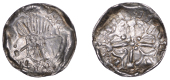Hiberno-Scandinavian Period, Phase V, Penny, Dublin, in imitation of Cnut’s Quatrefoil type, very crude draped...