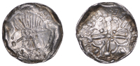Hiberno-Scandinavian Period, Phase V, Penny, Dublin, in imitation of Cnut’s Quatrefoil type, very crude draped...