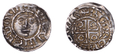 John (as Lord, 1172-1199), Second coinage, Halfpenny, type Ia, Dublin, Roberd, rodberd on dvve, legend ends domi,...