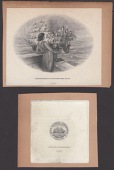 Banco Nacional Ultramarino, a stunning vignette of an allegorical young woman looking out to sea over a flotilla of...