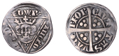 Edward I (1272-1307), Second coinage, Penny, type Ib, Waterford, trefoil of pellets on breast, 1.40g/1h (S 6249...