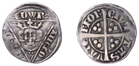 Edward I (1272-1307), Second coinage, Penny, type Ib, Waterford, trefoil of pellets on breast, 1.40g/1h (S 6249...