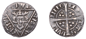 Edward I (1272-1307), Second coinage, Halfpenny, type Ia, Dublin, trefoil of pellets on breast, nothing before edw,...