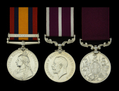Three: Sergeant T. Jones, Devonshire Regiment

Queen’s South Africa 1899-1902, 1 clasp, Relief of Ladysmith...