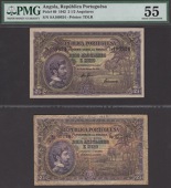 Republica Portuguesa, Angola, 2 1/2 Angolares (2), 28 March 1942, serial numbers Sa109924 and Ap052365, first in PMG...
