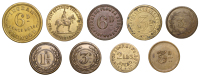 Miscellaneous Tokens and Checks, SOMERSET, Taunton, Full Moon Hotel, brass Threepence, eg, 23.5mm (STCP S22); George...
