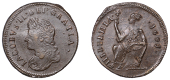 James II (1685-1691), Limerick coinage, Halfpenny, 1691, 6.82g/12h (S 6594). Almost extremely fine [Graded by PCGS...