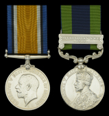 Pair: Temporary Corporal (Shoeing Smith) F. C. Hill, 2nd (Paignton) Battery, 4th Wessex Brigade, Royal Field...
