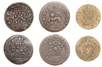17th Century Tokens, KENT, Charing, Thomas Chapman, Halfpenny, 1666, 1.46g/6h (N 2436; BW. 85); Alexander Hart,...