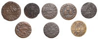 17th Century Tokens, KENT, Chatham, Joshua Holland, Farthing, 1668, 0.54g/12h (N –; BW. 93), Richard Jennman,...