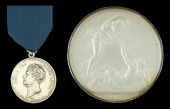 The exceedingly rare pair of Life Saving Medals awarded to Commander J. Rothery, Royal Navy, for the rescue off...