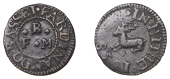 17th Century Tokens, KENT, Hythe, Fardinando Basset, Farthing, 1.03g/6h (N –; BW. 356). Fine, dark patina, very...