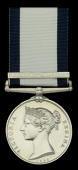 Erased Medal: Naval General Service 1793-1840, 1 clasp, Rosario 27 March 1812 [7 issued], erased, the original clasp...