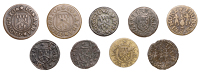 17th Century Tokens, KENT, Maidstone, James Ruse, Farthings (2), 1.03g/6h, 0.68g/6h (both N 2632; BW. 385); Thomas...