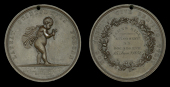 Royal Humane Society, large bronze medal (successful) (James Hill 15 Jany. 1851.) pierced at 12 o’clock for ring...