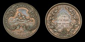 Devonport Royal Swimming Association and Humane Society Bronze Medal, 33mm, the obverse depicting two men in the...