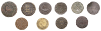 17th Century Tokens, KENT, Milton-next-Sittingbourne, William Allen, Farthing, 0.94g/6h (N 2676; BW. 428); Pluckley,...