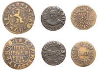 17th Century Tokens, KENT, Sutton Valence, John Burkhuest, Farthing, 1657, 1.61g/9h (N 2757/2a, this piece; BW....