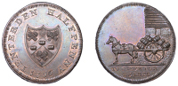 18th Century Tokens, KENT, Tenterden, Isaac and Thankful Cloake, Halfpenny, 1796, Brewers’ arms, rev. horse and...