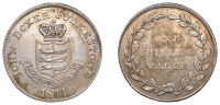 19th Century Tokens, KENT, Folkestone, John Boxer, Shilling, 1811, crowned arms, rev. value in wreath, edge grained,...