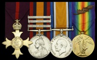 A Great War ‘Egypt operations’ O.B.E. group of four awarded to Lieutenant-Colonel A. Morland, Army Pay...
