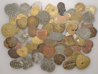 Miscellaneous Tokens and Checks, Market checks (72), from Billingsgate, Borough Market, Allington, Knockholt,...