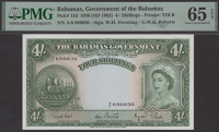 Bahamas Government, 4 Shillings, ND (1963), serial number A/6 696630, Higgs, Sweeting and Roberts signatures, in PMG...