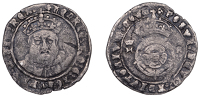 Henry VIII (1509-1547), Third coinage, Testoon, Tower, mm. lis on obv., pellet-in-annulet on rev., reads henric 8...
