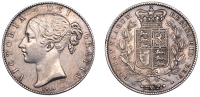Victoria (1837-1901), Crown, 1844, edge viii, star stops (ESC 2562; S 3882). Toned, very fine	 £120-£150
