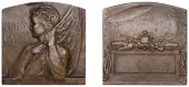 FRANCE, Pro Patria, 1911, a bronze award plaque by J.-P. Legastelois, half-length figure of Marianne to left,...