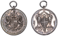 MASONIC, Bicentenary of the Grand Lodge of Ireland, 1925, arms of the 7th Earl of Donoughmore flanked by griffin...