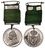 Medallions, Victoria, Visit to Ireland, 1900, a white metal medal by F. Bowcher for Spink, bust left, rev. crowned...
