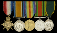 Five: Sergeant A. Wagstaff, Middlesex Regiment, later Royal Irish Regiment

1914-15 Star (191 Sjt. A. Wagstaff....