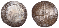 Elizabeth I (1558-1603), Fourth issue, Sixpence, 1574, mm. eglantine, bust 5A, 2.97g/95 (N 1997; S 2563). Good fine,...