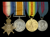 Four: Private J. P. Marshall, Middlesex Regiment, later Army Service Corps

1914-15 Star (302 Pte. J. P. Marshall....