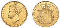 George IV (1820-1830), Sovereign, 1826 (Hill 11; S 3801). Light marks, better than very fine, traces of residual...