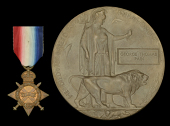 The 1914-15 Star awarded to Private G. T. Pain, Middlesex Regiment, who was killed in action on the Western Front on...