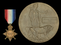The 1914-15 Star awarded to Private G. T. Pain, Middlesex Regiment, who was killed in action on the Western Front on...