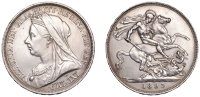 Victoria (1837-1901), Crown, 1893, edge lvi (ESC 2593; S 3937). Cleaned, otherwise extremely fine	 £100-£120