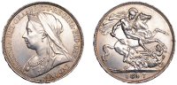 Victoria (1837-1901), Crown, 1897, edge lxi (ESC 2602; S 3937). Cleaned, otherwise extremely fine	 £100-£120