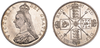 Victoria (1837-1901), Double-Florin, 1887, Roman i in date (ESC 2695; S 3922). Lustrous, extremely fine	 £50-£70
